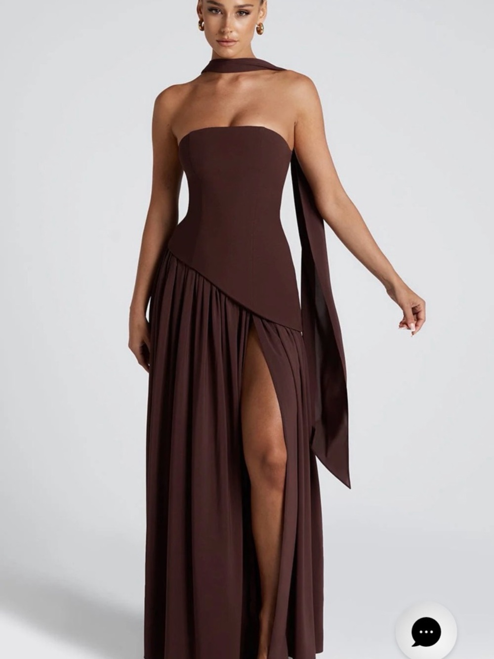 Babyboo Maliyah Maxi Dress - Plum Brown